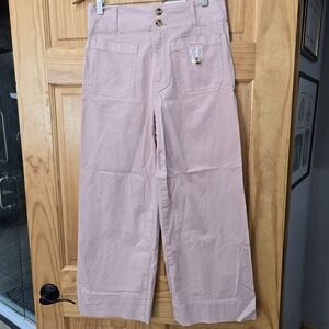 LC Lauren Conrad Blush Capris with Button Accents